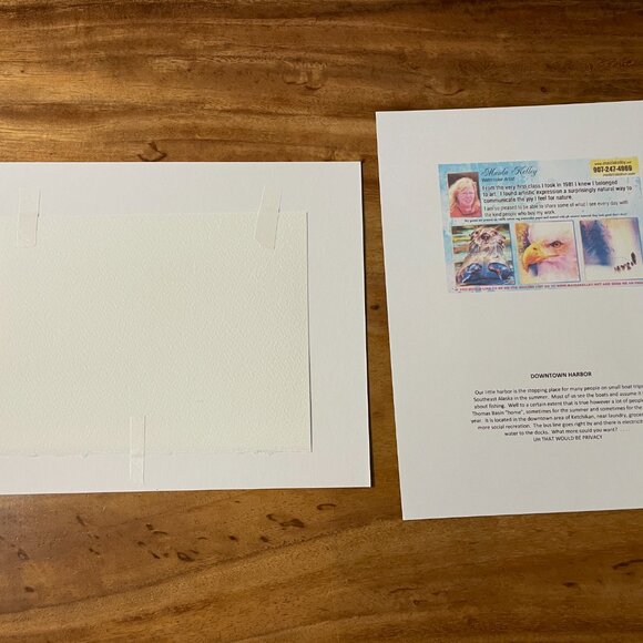 Maida Kelly Pacific Northwest Print Set 2 Humpback Whale Alaska Harbor Ketchikan - Picture 4 of 6